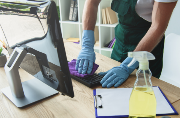 cleaning office at home